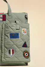 Green multi-patch quilted bag - Image n°6