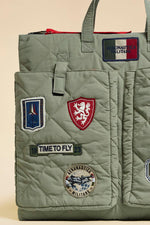 Green multi-patch quilted bag - Image n°4