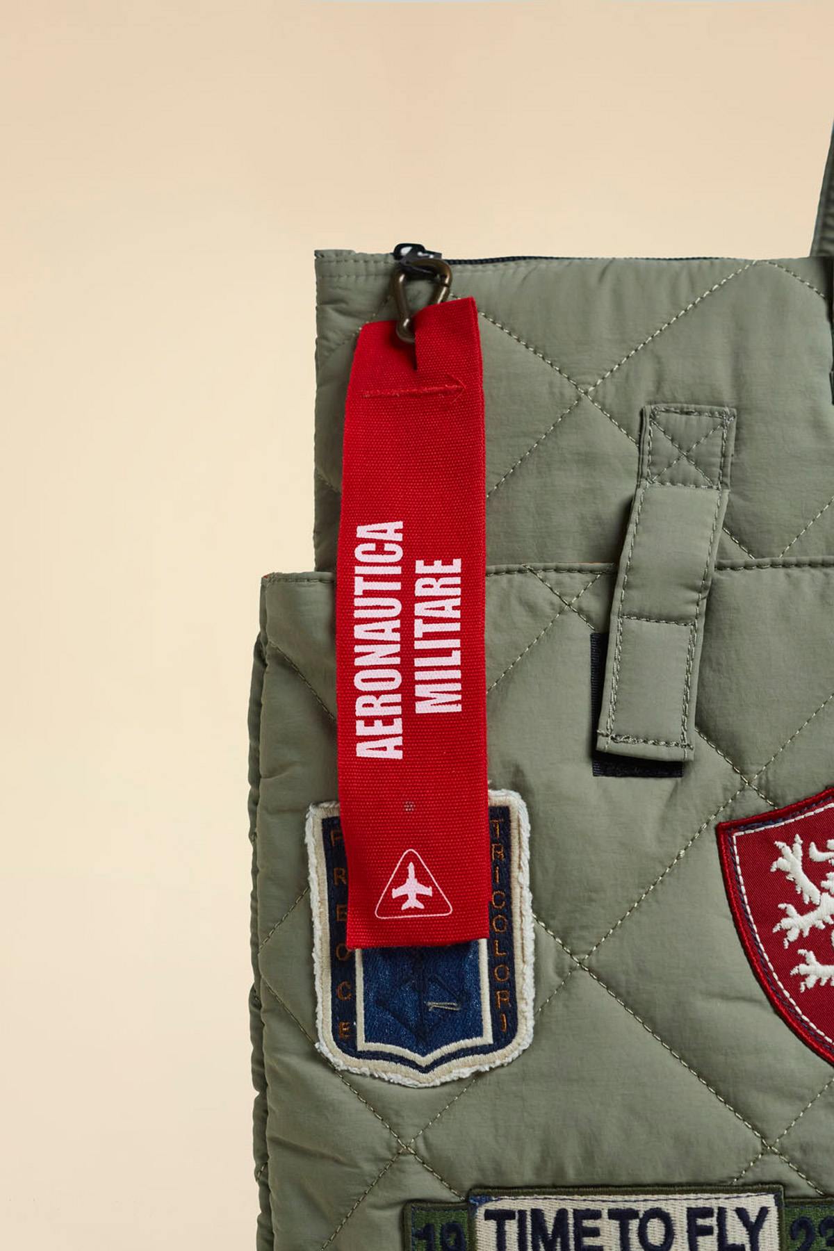 Green multi-patch quilted bag - Image n°4