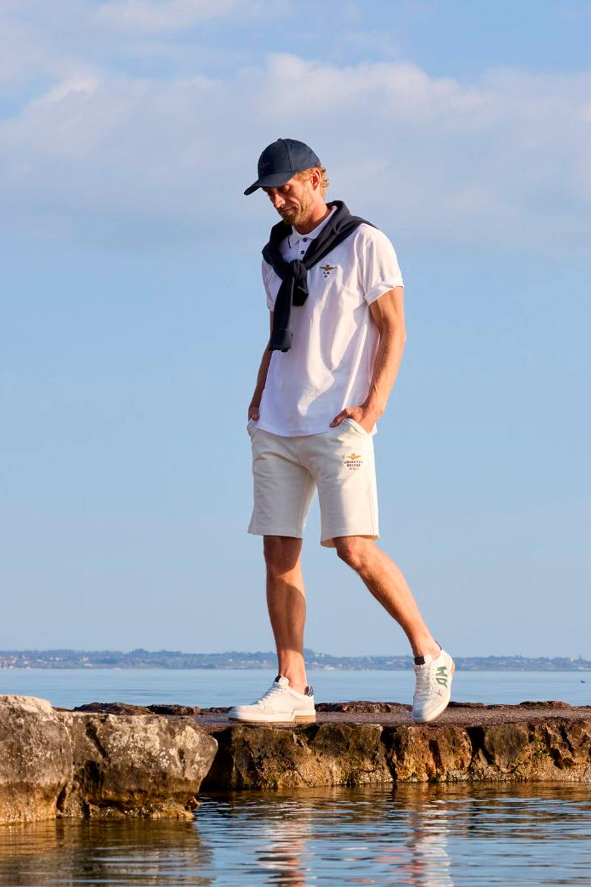 Men's Off-White Cotton Polo Shirt - Image n°2