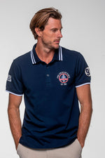 Shelby polo shirt in navy blue cotton - Image n°4