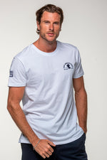 White Shelby T-shirt with large logo on the back - Image n°1