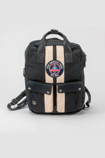 Shelby navy blue canvas backpack - Image n°2