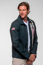 Navy blue canvas jacket with Shelby patches - Image n°2