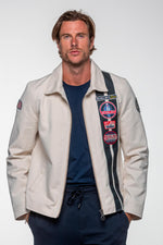 Off-white canvas jacket with Shelby patches - Image n°3