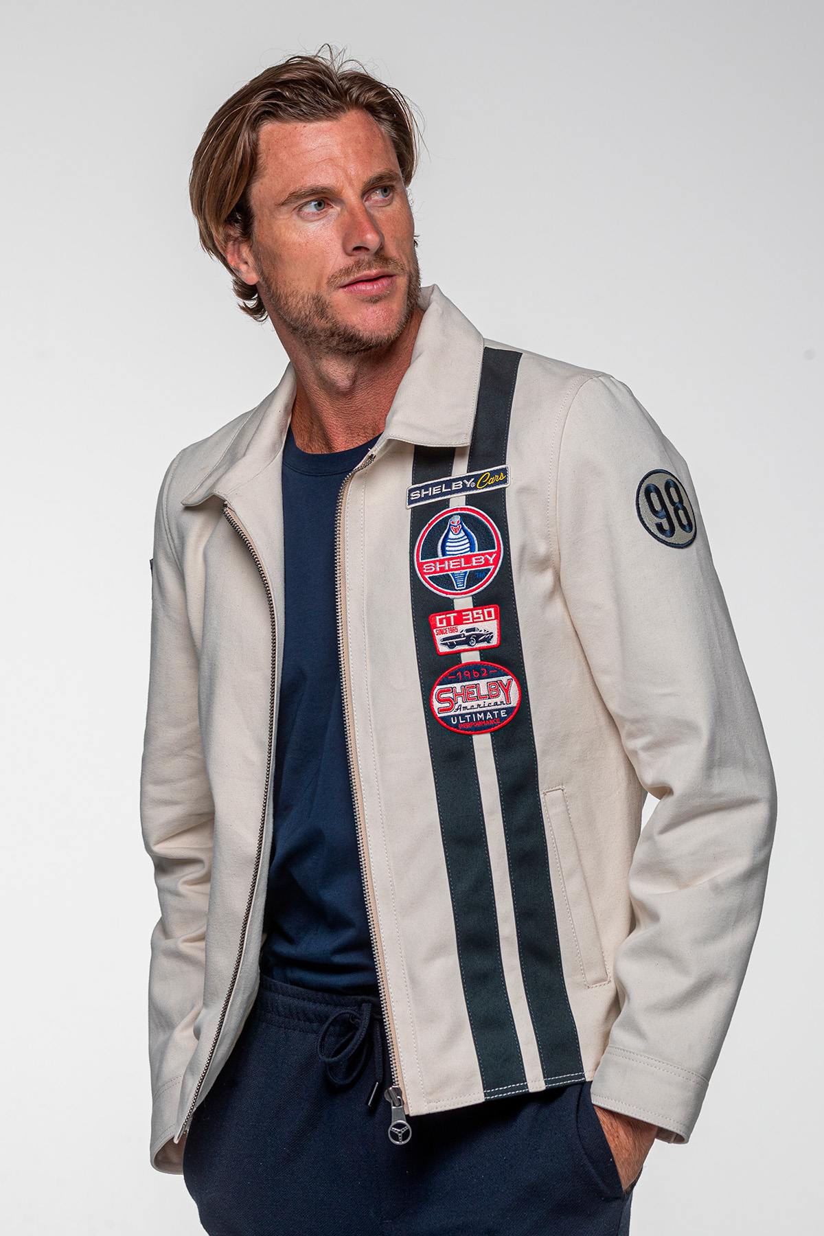 Off-white canvas jacket with Shelby patches - Image n°6