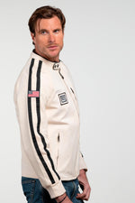 Shelby ecru canvas biker-collar jacket - Image n°3