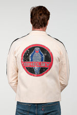 Shelby ecru canvas biker-collar jacket - Image n°2