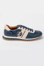 Shelby navy blue leather sneakers - Image n°2