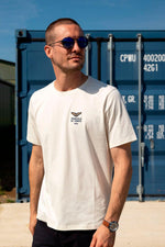 White cotton t-shirt with wings logo - Image n°1