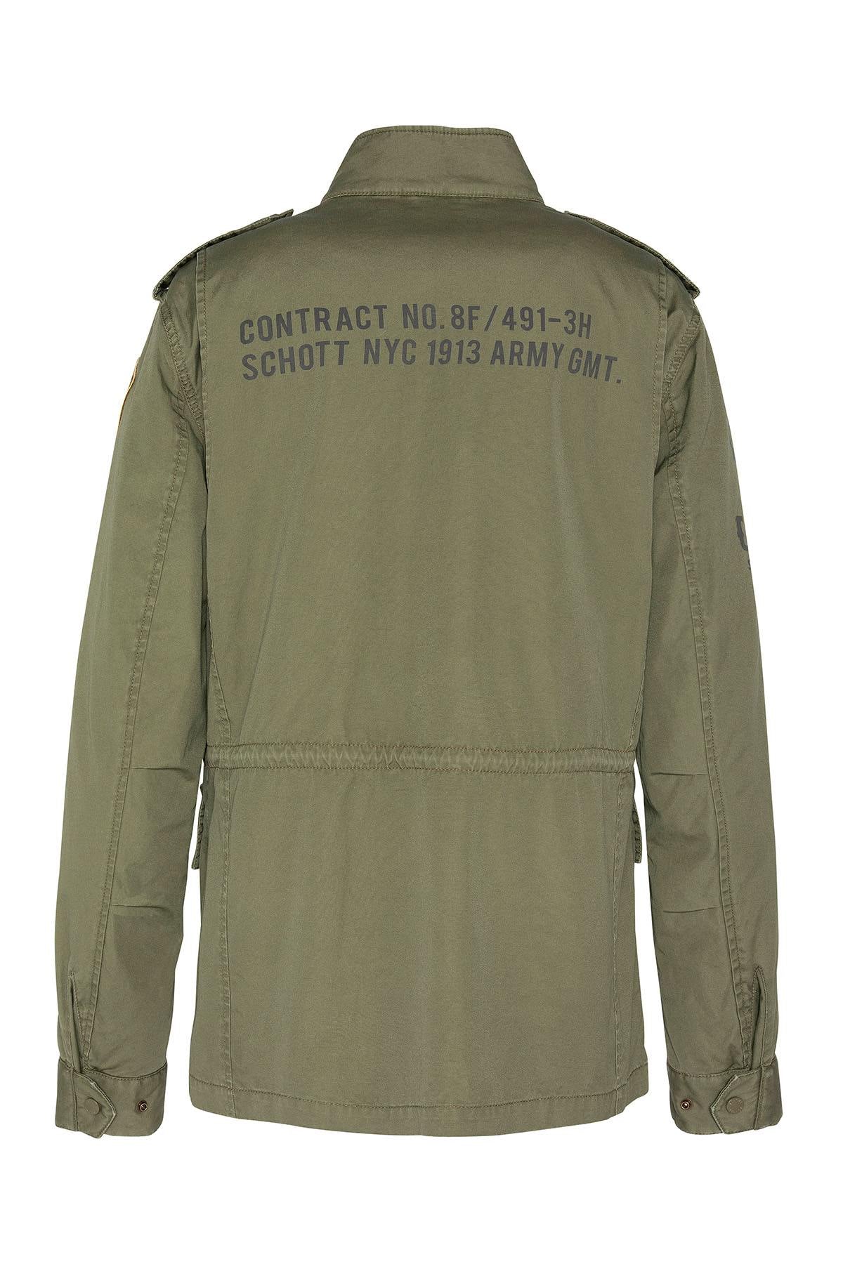 Military-style khaki textile jacket - Image n°9