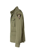 Military-style khaki textile jacket - Image n°3