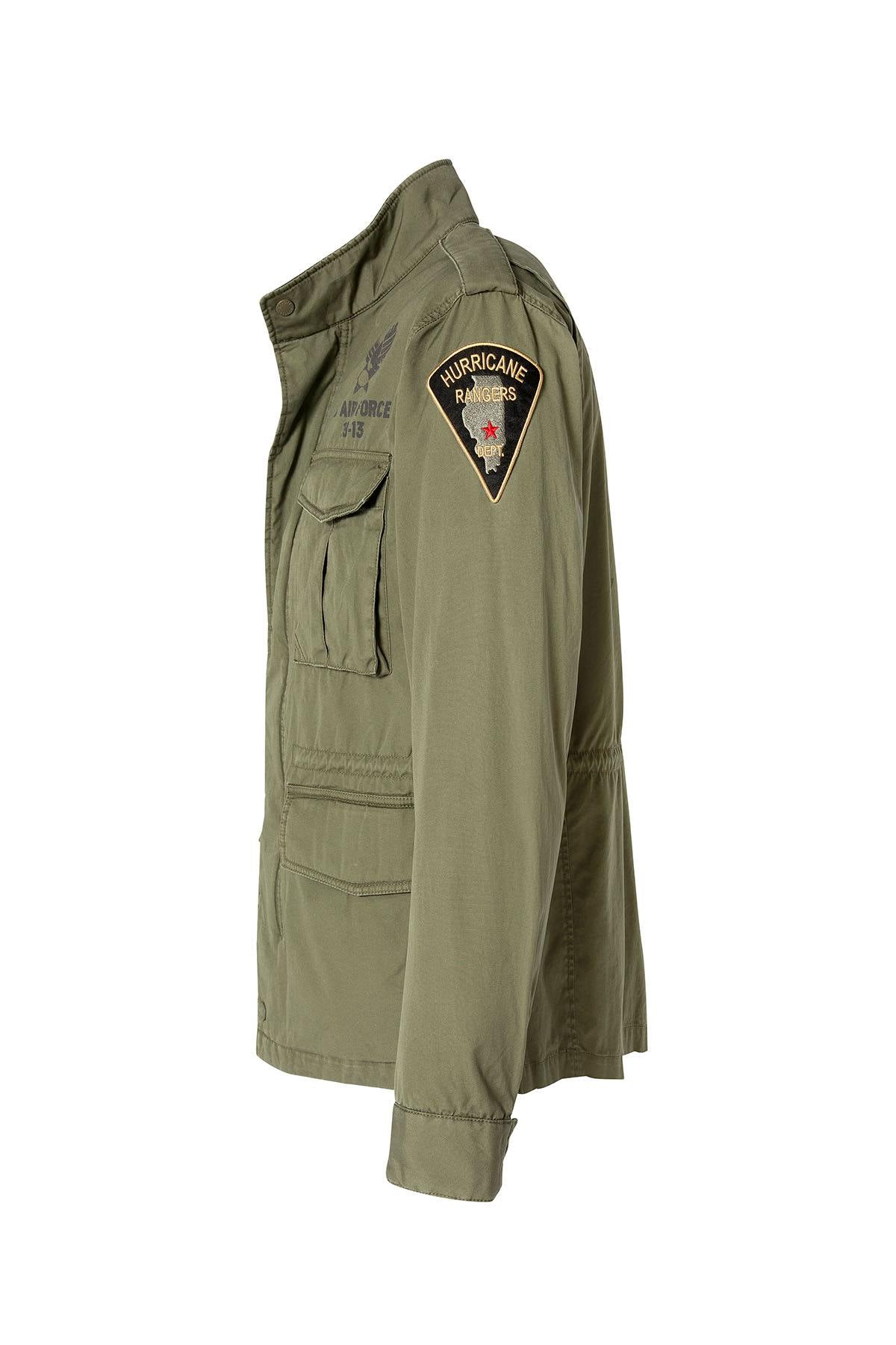 Military-style khaki textile jacket - Image n°10