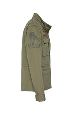 Military-style khaki textile jacket - Image n°5