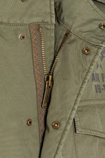 Military-style khaki textile jacket - Image n°9