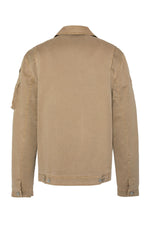Taupe military-style textile jacket - Image n°8