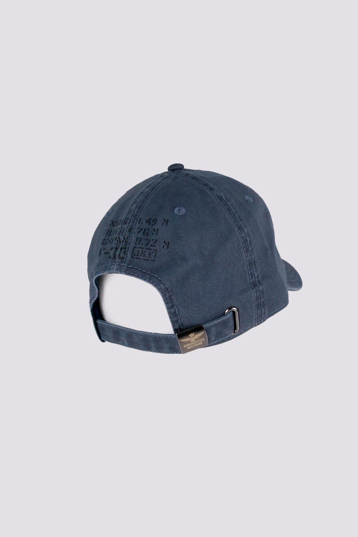 Shadow blue military-style cap - Image n°2