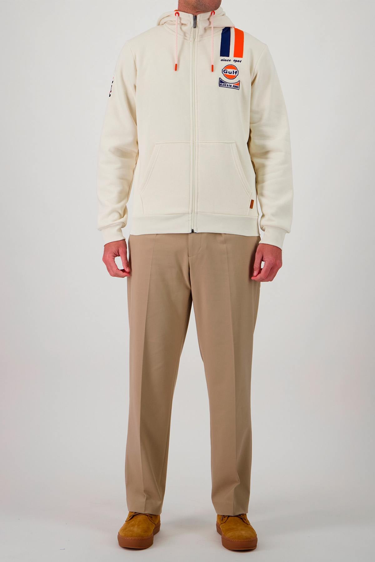 Light blue Gulf racing zip-up hoodie - Image n°2