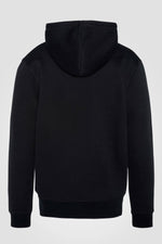 Black hooded sweatshirt with embroidered logo - Image n°2