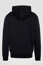 Black hooded sweatshirt with embroidered logo - Image n°2