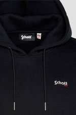 Black hooded sweatshirt with embroidered logo - Image n°3