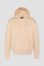 Light beige hoodie with embroidered logo - Image n°1