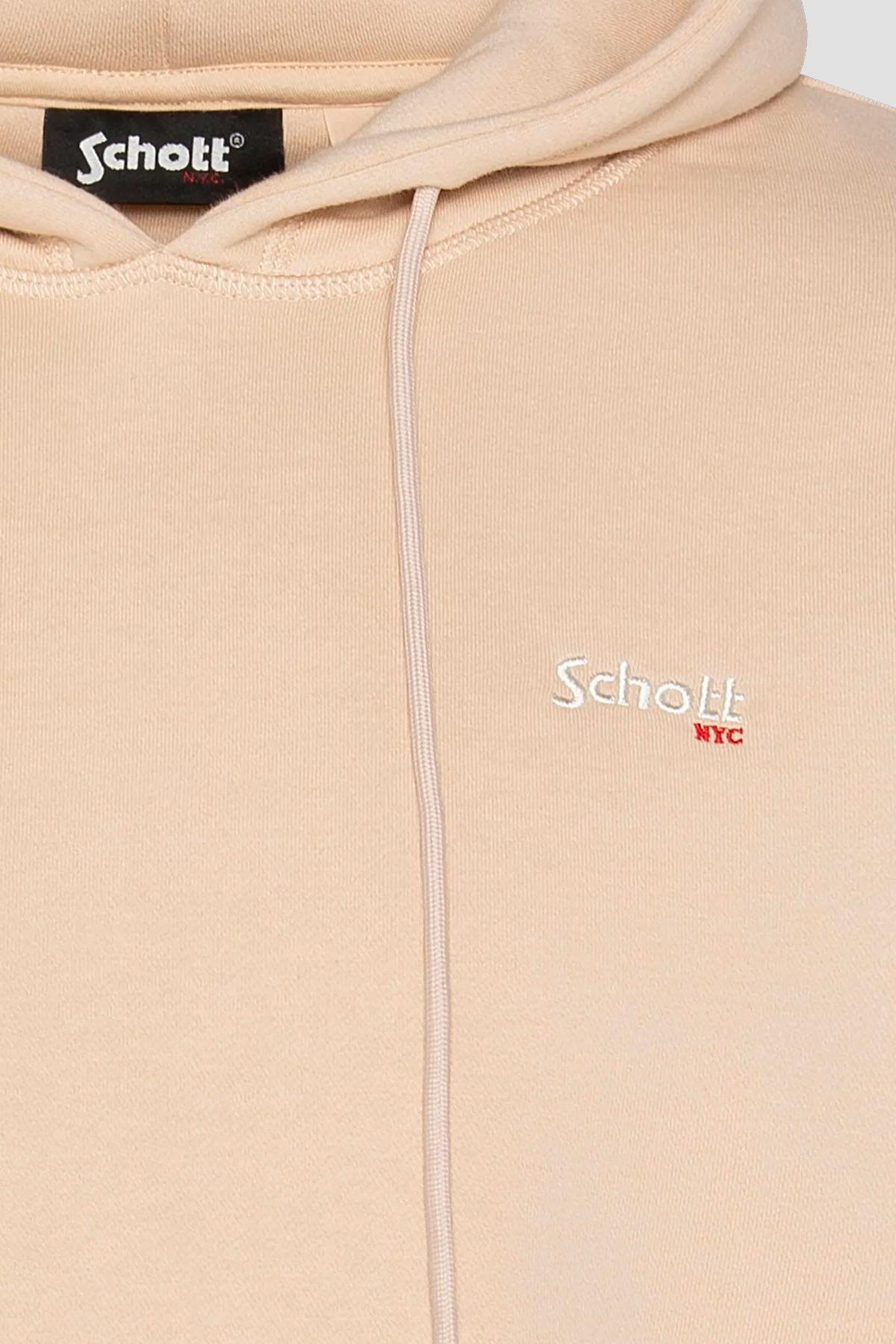 Light beige hoodie with embroidered logo - Image n°3