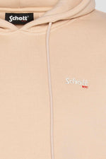Light beige hoodie with embroidered logo - Image n°3