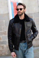 Patrouille de France brown leather aviator jacket - Image n°4