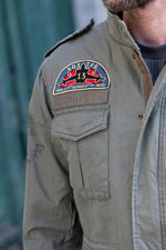 Military-style khaki textile jacket - Image n°4