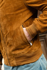 Cognac-colored suede teddy bear - Image n°4