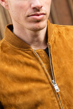 Cognac-colored suede teddy bear - Image n°5