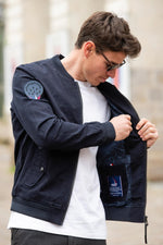 Navy blue textile jacket with Patrouille de France patches - Image n°4