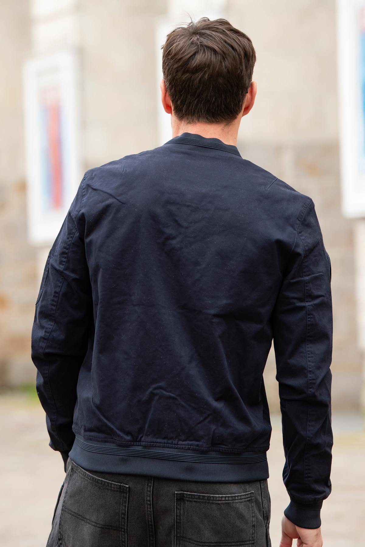 Navy blue textile jacket with Patrouille de France patches - Image n°5