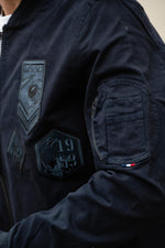 Navy blue textile jacket with Patrouille de France patches - Image n°6