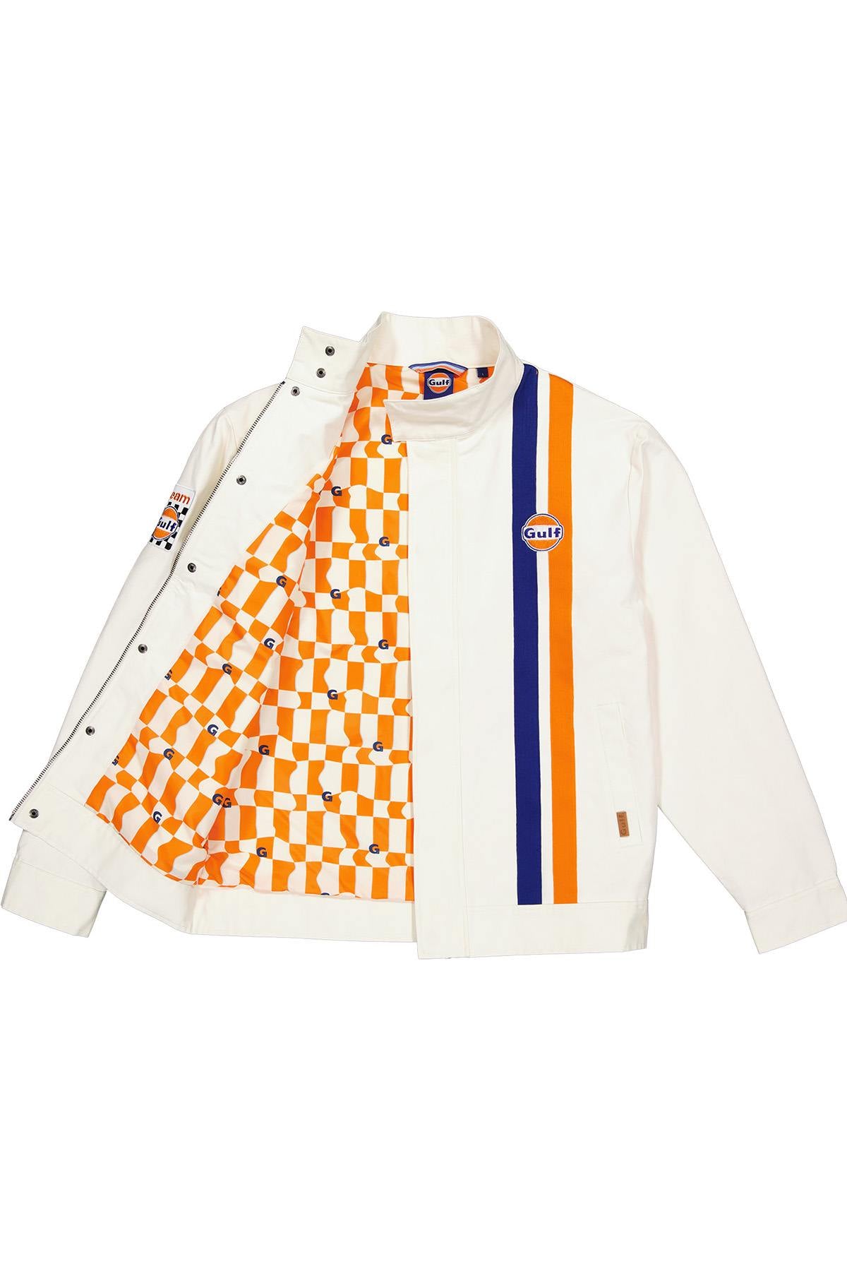 Gulf off-white cream racing textile jacket - Image n°5