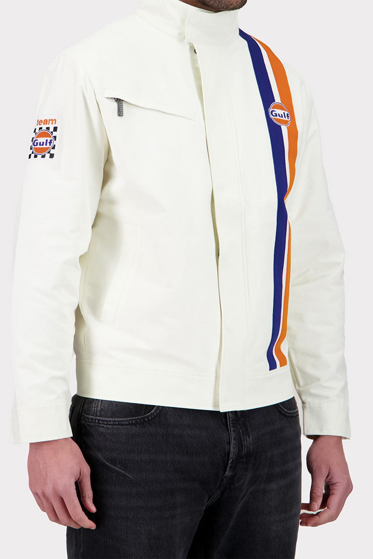 Gulf off-white cream racing textile jacket - Image n°3