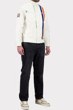 Gulf off-white cream racing textile jacket - Image n°2