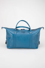 Steve McQueen blue leather 48-hour travel bag - Image n°2