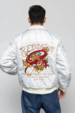 White teddy bear in embroidered polyester with a shirt collar - Image n°1