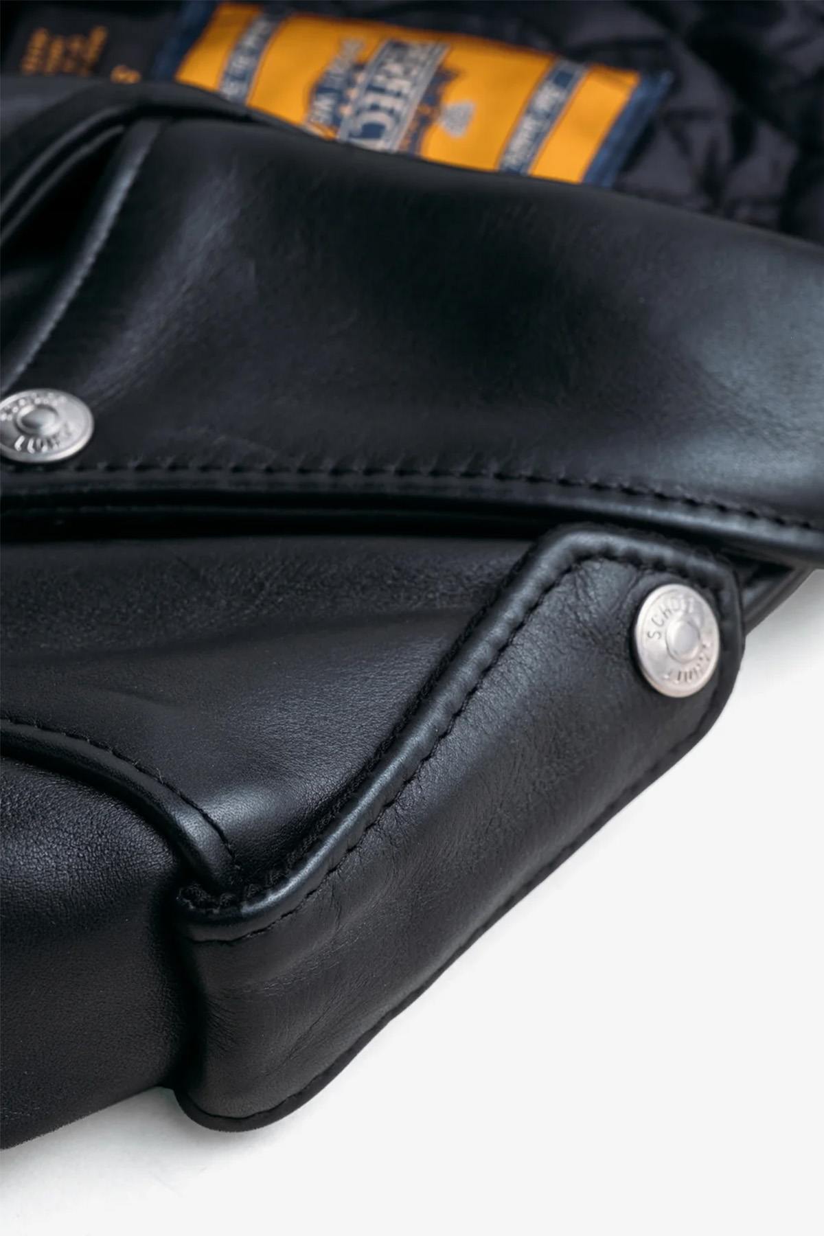 A slim women's Perfecto® in naked cowhide, crafted by Schott NYC. - Image n°12