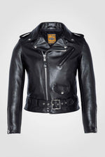A slim women's Perfecto® in naked cowhide, crafted by Schott NYC. - Image n°7