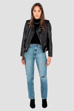 A slim women's Perfecto® in naked cowhide, crafted by Schott NYC. - Image n°6