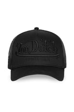 Black mesh cap with tone-on-tone embroidered logo - Image n°4