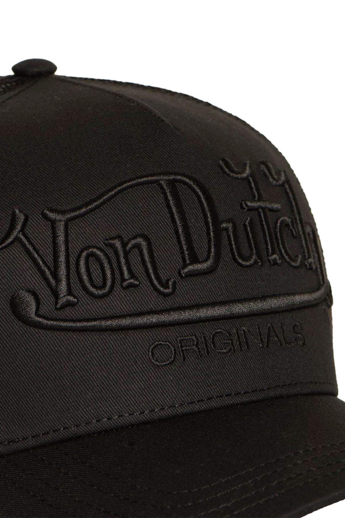 Black mesh cap with tone-on-tone embroidered logo - Image n°3