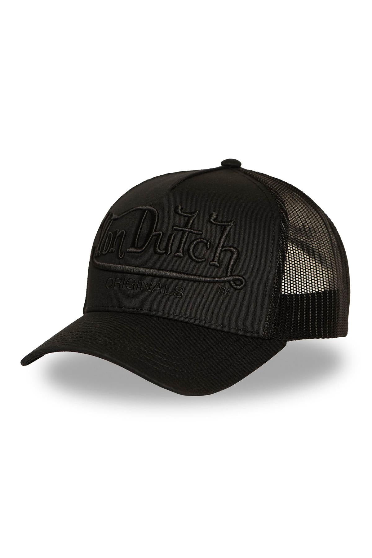 Black mesh cap with tone-on-tone embroidered logo - Image n°7