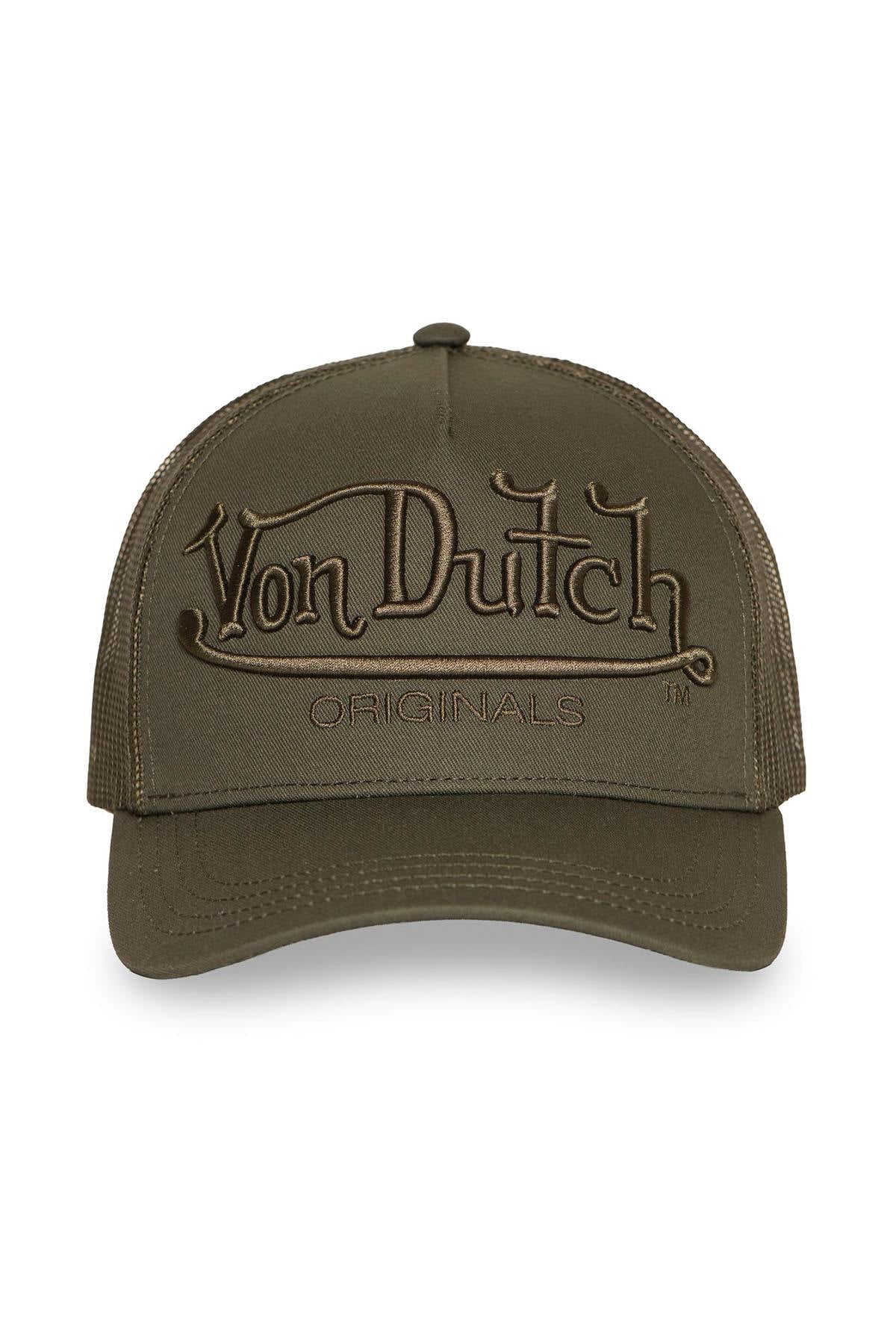 Khaki mesh cap with tone-on-tone embroidered logo - Image n°4