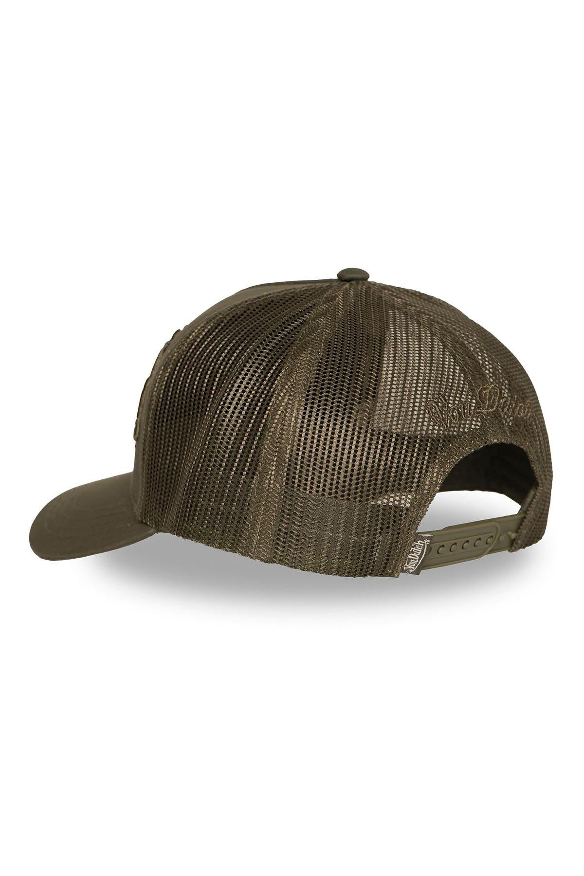 Khaki mesh cap with tone-on-tone embroidered logo - Image n°2