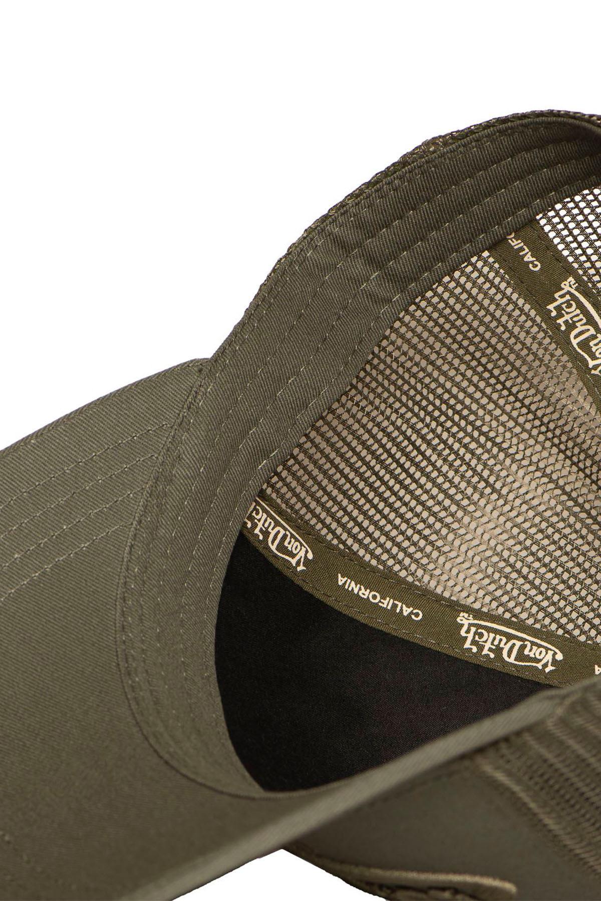 Khaki mesh cap with tone-on-tone embroidered logo - Image n°6