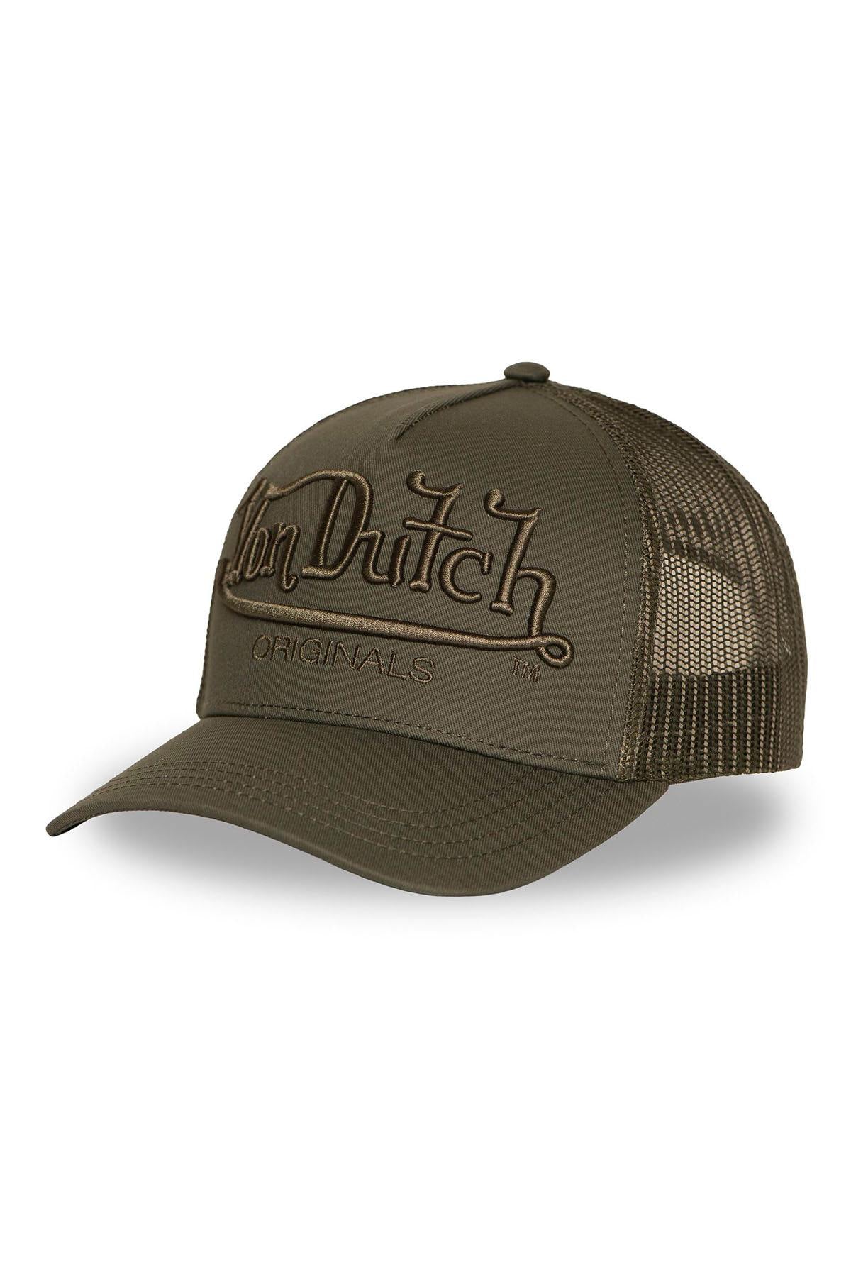 Khaki mesh cap with tone-on-tone embroidered logo - Image n°7